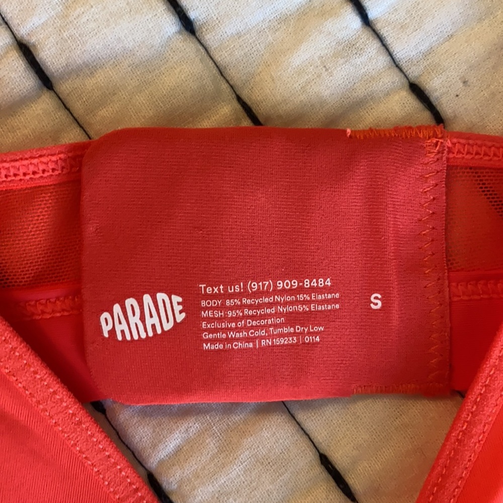 NWOT neon Parade triangle bralette, Small 🧡